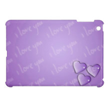 I Love You Purple iPad Mini Cases