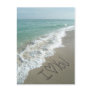 I Love You, Sand Writing on the Beach Post card