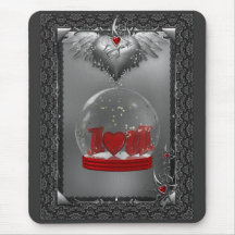 I Love You Snow Globe Mouse Pad