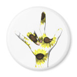 I Love You Sunflower Button magnets