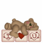 I Love You Teddy Bear - Sculpture Photo Cutout