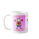 I Love You This Much (8) Blue and Pink mugs