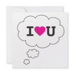 i love you thought bubble invitations