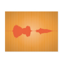 I Love You Waveform Postcard 3