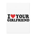 I love your girlfriend postcards