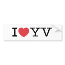 I Love YV Bumper Sticker