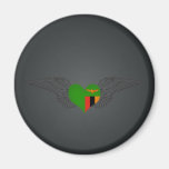 I Love Zambia -wings Fridge Magnet