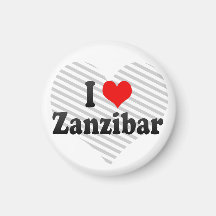 I Love Zanzibar, Tanzania Fridge Magnet