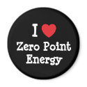 I love Zero Point Energy heart custom personalized magnets