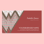I Love ZigZag Pattern business cards