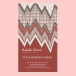 I Love ZigZag Pattern business cards