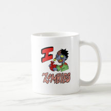 I LOVE ZOMBIES finished 3 Mugs