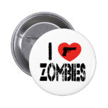 I Love Zombies buttons