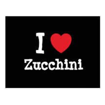 I love Zucchini heart T-Shirt Post Cards