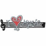 I LoveMusic embroidered shirts