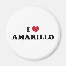I Lover Amarillo Texas Refrigerator Magnets