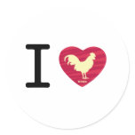 I luv coqs stickers