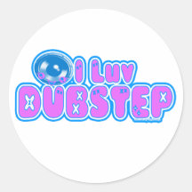 I luv DUBSTEP Round Stickers