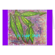 i luv sugar snaps card