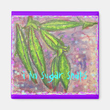 i luv sugar snaps magnet
