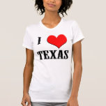 I Luv Texas Ladies Tshirts