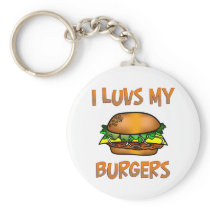 I Luvs Burgers keychains