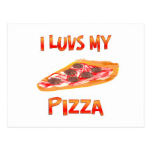 I Luvs Pizza Post Card