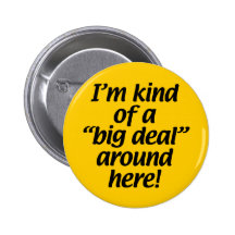 I’m kind of a big deal around here. pinback buttons