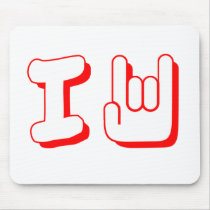 I \m/ Rock - Emo, Rocker, Alternative, Music Mousepad