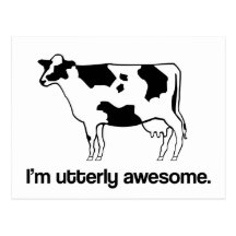 I’m Utterly Awesome Funny Cow Postcard