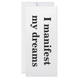 "I manifest my dreams" Intention Card rack cards