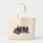 I MARRIED MY HERO NAVY TOTE BAG