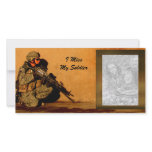 "I Miss My Soldier - Customisable" photo cards