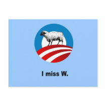 I miss W Postcard