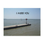 I MISS YOU, ON THE PIER postcard