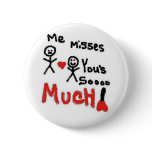 I Miss You So Much Cartoon buttons