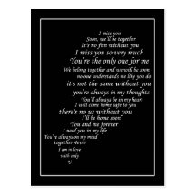 I Miss You  Text, too,  in Half of Heart Postcards