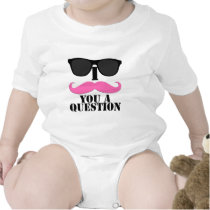 I Moustache You A Question Pink with Sunglasses Tshirts