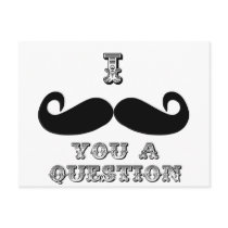 I Moustache You a Question Postcard