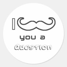 I moustache you a question stickers