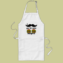 I moustache you for some burgers! aprons