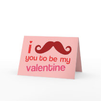 i moustache you to be my valentine card
