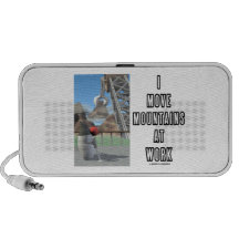 I Move Mountains At Work (Software Developer) Laptop Speaker