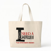 I NEED A CURE 1 DIABETES T-Shirts Canvas Bag