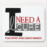 I NEED A CURE 1 JUVENILE DIABETES T-Shirts mousepads