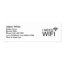 I need wifi internet business cards