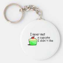 I Never Met A Cupcake I Didn't Like Keychain