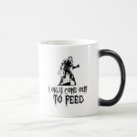 I Only Come Out To Feed Retro Zombie Coffee Mug