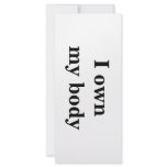 "I own my body" Intention Card rack cards