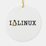 I Penguin Linux Christmas Tree Ornaments